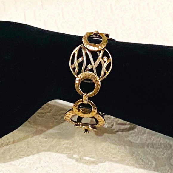 Vintage Monet Hammered Metal Bracelet